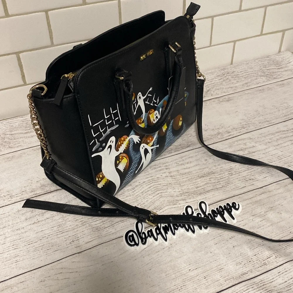 *Cup of Horror The Nightmare Before Christmas Pumpkin Patch Satchel Purse Bag - Picture 11 of 14